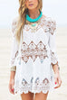 Camilladress Casual Crewneck Hollow Out Beach Dress