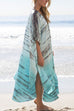 Camilladress Deep V Neck Tie Dye Side Split Beach Dress