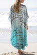 Camilladress Deep V Neck Tie Dye Side Split Beach Dress