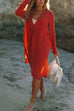 Camilladress Deep V Neck Side Split Cover Up Dress