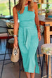 Camilladress Halter Sleeveless Tie Waist Side Split Dress