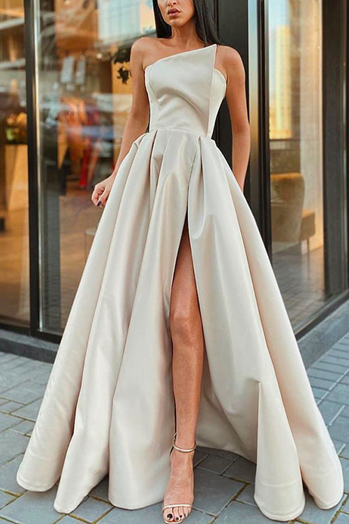 Camilladress Off Shoulder Sleeveless Slit Maxi Party Dress