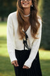 Camilladress V Neck Bow Tie Front Elegant Sweater