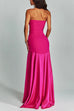 Camilladress Mesh V Neck Strapless Splice Flare Maxi Party Dress