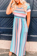 Camilladress Color Block Stripes Waisted Maxi Dress