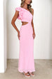 Camilladress Frill One Shoulder Sleeveless Cut Out Maxi Dress