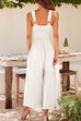 Camilladress Ruched V Neck Cut Out Sleeveless Wide Leg Jumpsuit