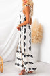 Camilladress Bow Knot One Shoulder Printed Ruffle Maxi Dress