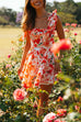 Camilladress Bow Knot Shoulder Waisted A-line Floral Mini Sundress