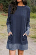 Camilladress Splice Pockets Casual Sweatershirt Dress