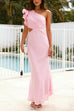 Camilladress Frill One Shoulder Cut Out Waist Maxi Dress