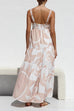 Camilladress Adjustable Strap Waisted Soleil Print Ruffle Maxi Dress