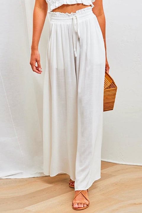 Camilladress Drawstring Elastic Waist Wide Leg Baggy Pants(5 Colors Available)