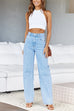 Camilladress Distressed Wide Leg Boyfriend Denim Pants