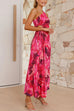 Camilladress One Shoulder Asymmetrical Pleated Floral Maxi Dress