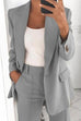 Camilladress Lapel One Button Solid Office Blazer