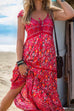 Camilladress Tassel V Neck Bohemia Printed Maxi Beach Dress