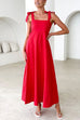 Camilladress Bow Shoulder Empire Waist Swing Maxi Cami Dress