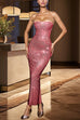 Camilladress Strapless Tube Back Slit Rhinestone Maxi Party Dress