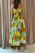 Camilladress Bow Knot Back Dinosaur Printed Cami Maxi Holiday Dress