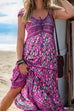 Camilladress Tassel V Neck Bohemia Printed Maxi Beach Dress