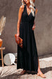 Camilladress Sleeveless V Neck Side Split Solid Maxi Sundress