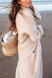 Camilladress Open Front Pockets Ribbed Knit Long Slweater Cargigan