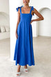 Camilladress Bow Shoulder Empire Waist Swing Maxi Cami Dress