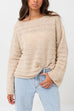 Camilladress Drop Shoulder Hollow Out Solid Knitting Sweater