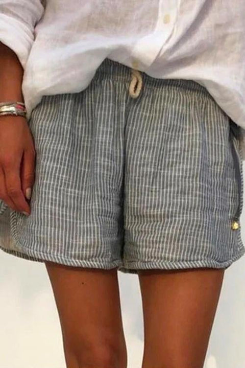 Camilladress Fashion Style Drawstring Waist Striped Shorts