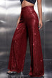 Camilladress Sparkly Elastic Waist Wide Leg Sequin Pants