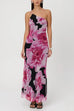 Camilladress One Shoulder Cut Out Floral Print Maxi Cami Dress