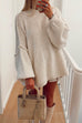 Camilladress Drop Shoulder Plain Casual Pullover Sweater