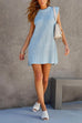 Camilladress Sleeveless Round Neck Side Split A-line Knitting Dress