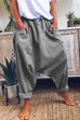 Camilladress Solid Drawstring Waist Hippie Harem Pants