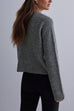 Camilladress Crewneck Bow Knot Ribbed Knit Sweater