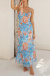 Camilladress Spaghetti Strap Twist Back Printed Maxi Vacation Dress