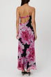 Camilladress One Shoulder Cut Out Floral Print Maxi Cami Dress