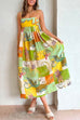 Camilladress Bow Knot Back Dinosaur Printed Cami Maxi Holiday Dress