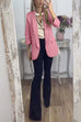 Open Front Shawl Collar Solid Blazer