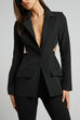 Camilladress Lapel Button Down Back Cut Out Blazer