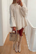 Camilladress Drop Shoulder Plain Casual Pullover Sweater