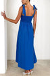 Camilladress Bow Shoulder Empire Waist Swing Maxi Cami Dress