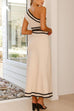 Camilladress One Shoulder Cut Out Waist Ric Rac Color Block Maxi Dress