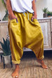 Camilladress Solid Drawstring Waist Hippie Harem Pants