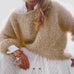 Camilladress Solid Boat Neck Fluffy Knitting Sweater