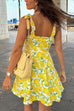 Camilladress Tie Shoulder Lemon Print Mini Cami Vacation Dress