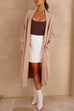 Camilladress Open Front Dolman Sleeves Pocketed Long Knit Cardigan