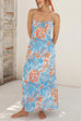 Camilladress Spaghetti Strap Twist Back Printed Maxi Vacation Dress