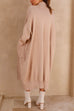 Camilladress Open Front Dolman Sleeves Pocketed Long Knit Cardigan